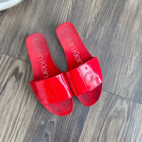 Calvin Klein Red Sandals - Picture 2 of 2